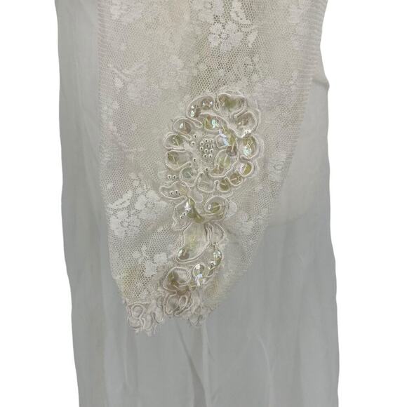 Vintage 80’s Victoria’s Secret Gold Label Lingerie Robe Lace Floral Bridal Small - Picture 5 of 9